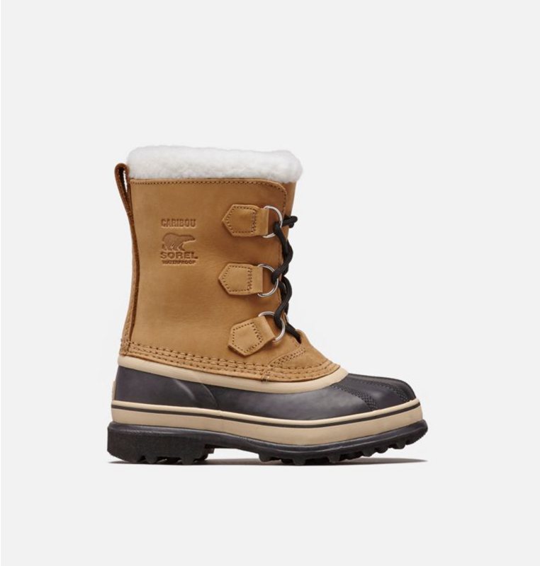 Sorel Youth Caribou™ - Kids Snow Boots Brown/Black - 201967VNI